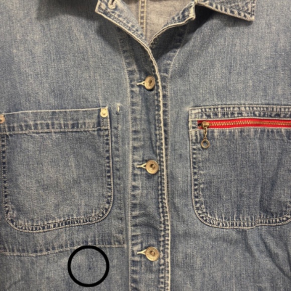 Vtg 90s Y2k DKNY Denim Jean Chore Workwear Coat Jacket Lightweight Women - Picture 3 of 8